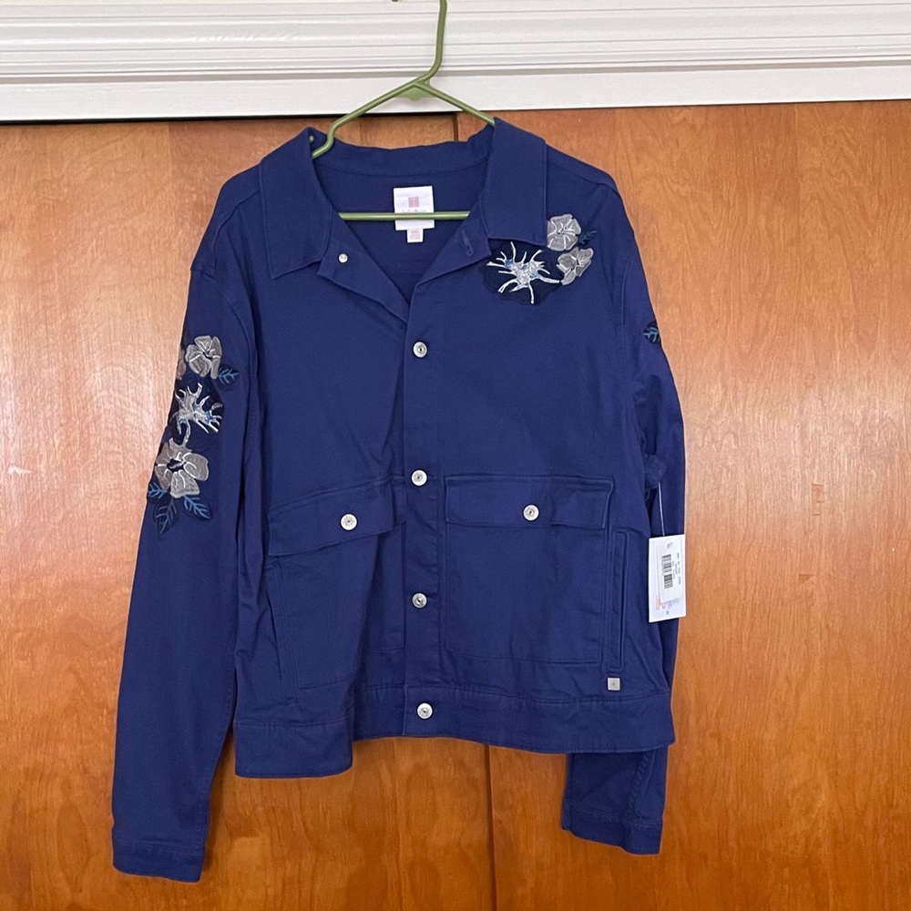 Lularoe Kenny Jacket 3X Blue NWT
